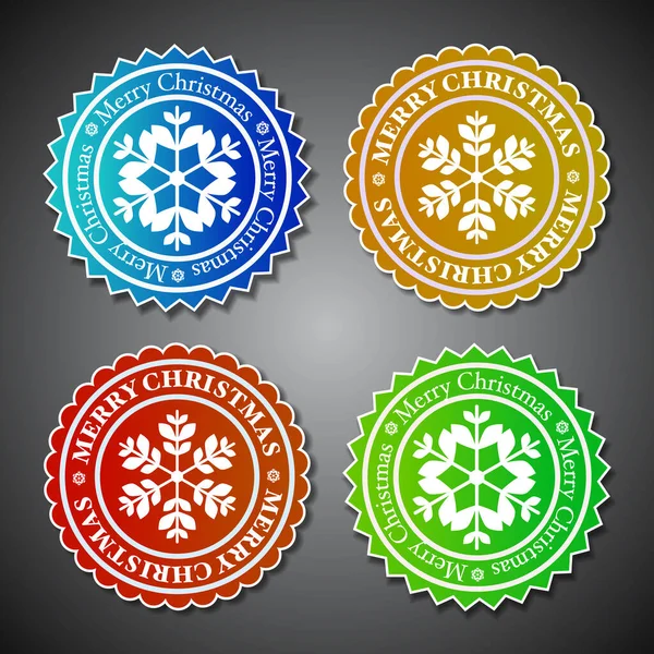 Kerstlabel Badge Vector Ontwerpen — Stockvector