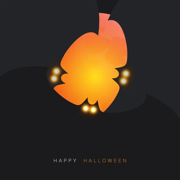 Boldog Halloween Kártya Sablont Repülő Denevérek Telihold Sötétben — Stock Vector