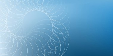 Karmaşık daireler ve kesişen çizgiler içeren soyut bir vektör grafiği. Karmaşık geometrik desen, arka plan ve modern tasarımlar için mükemmel bir hareket ve derinlik hissi yaratır..