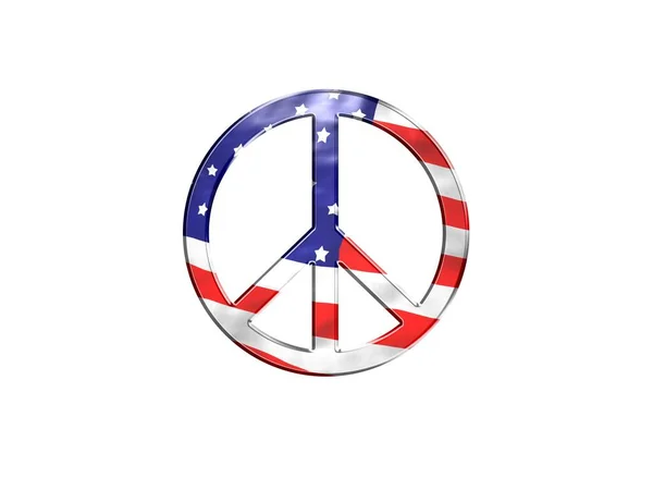 Beau logo avec le drapeau des États-Unis - rendu 3d — Photo