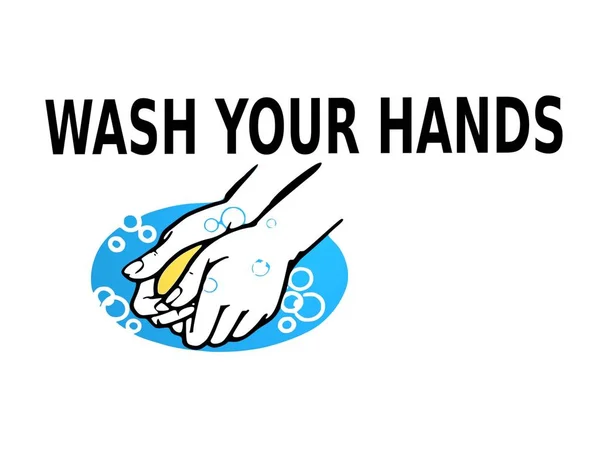 Πλύνετε τα χέρια σε λευκό φόντο - 3d απόδοση — Φωτογραφία Αρχείου