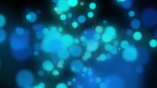 Partículas Azules Bokeh Abstractas Video Bucle — Vídeo de stock