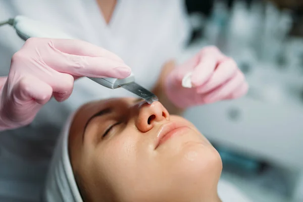 Rejuvenation Procedure Getting Rid Wrinkles Cosmetology Clinic Facial Skincare Spa — Stock Photo, Image