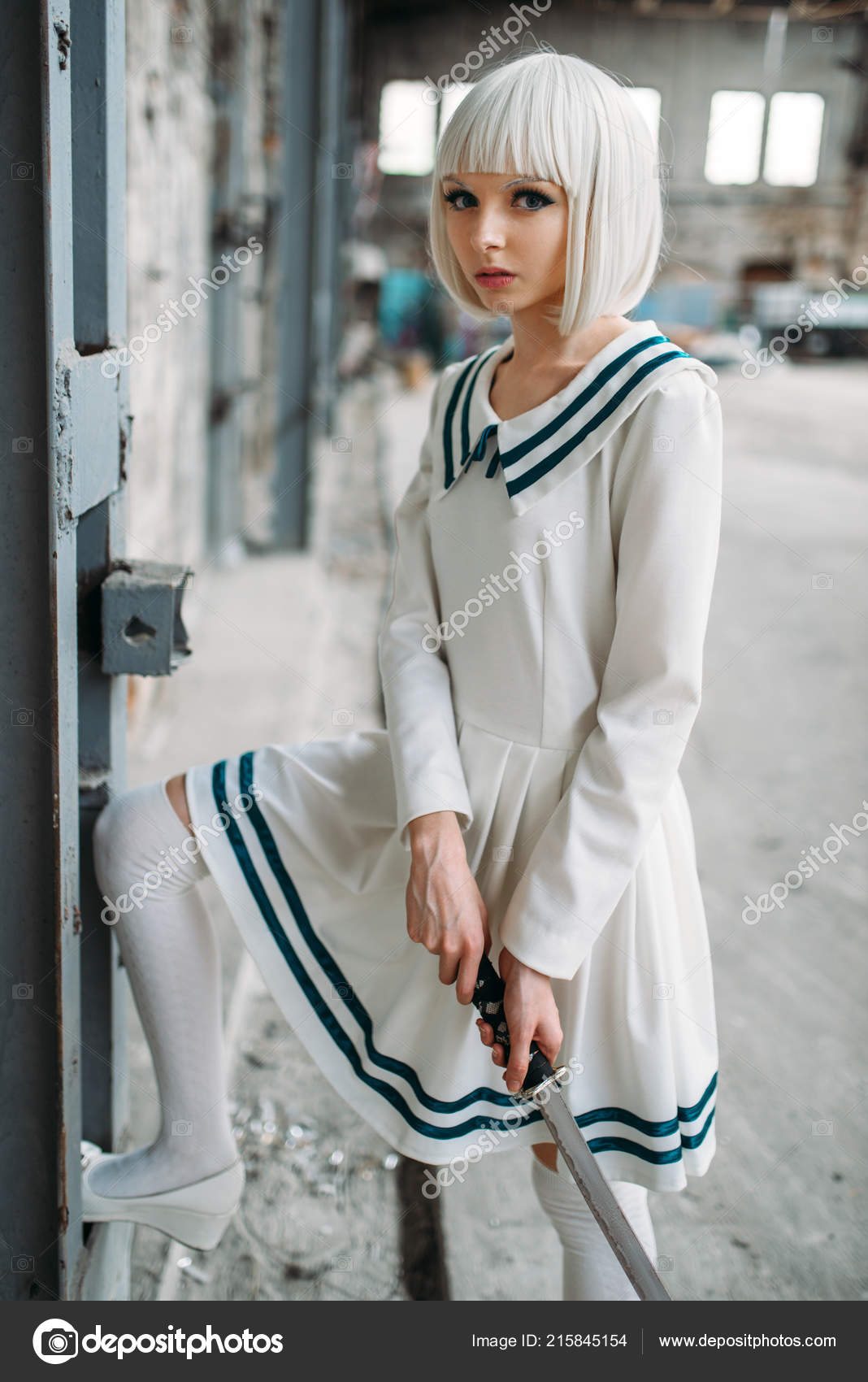 anime makeup and hairstyle Stock Photo