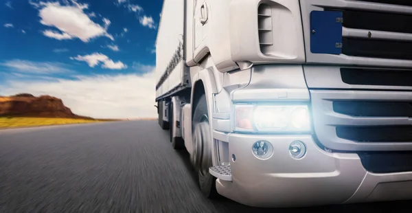 Швидкість Вантажівки Шосе Заході Сонця — стокове фото