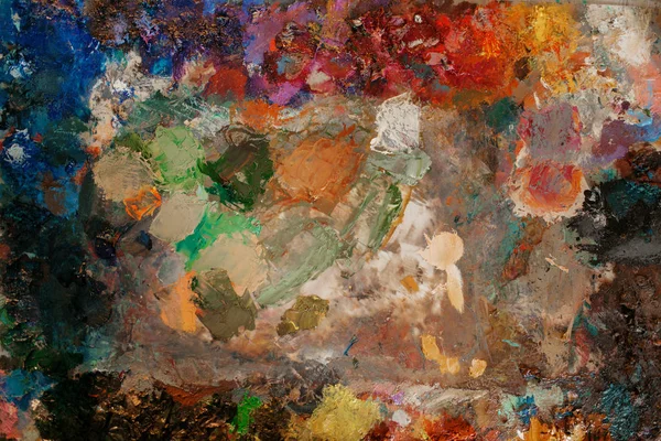Kolor Palety Zbliżenie Nikt Sztuka Pędzel Rysunek Artysta Malarz Narzędzi — Zdjęcie stockowe