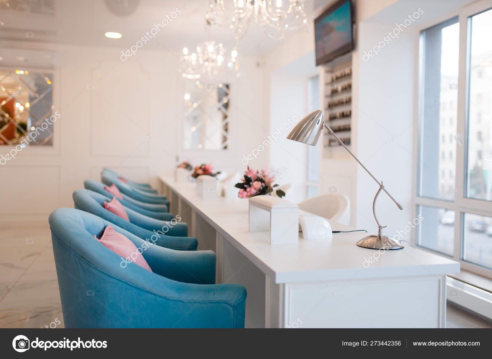 Beauty Shop Interior Manicure Pedicure Service Nobody Salon Stock Photo by ©Nomadsoul1 273442356