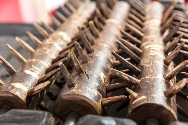 Dikenli işkence bacaları, Prag, Çek Cumhuriyeti'ndeki müze. Engizisyon aleti. Seyahat ve turizm için ünlü Avrupa yeri