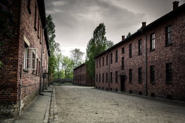 Alman toplama kampı Auschwitz Ii, Birkenau, Polonya topraklarında kışla. Yahudi halkının Nazi soykırımı kurbanları Müzesi