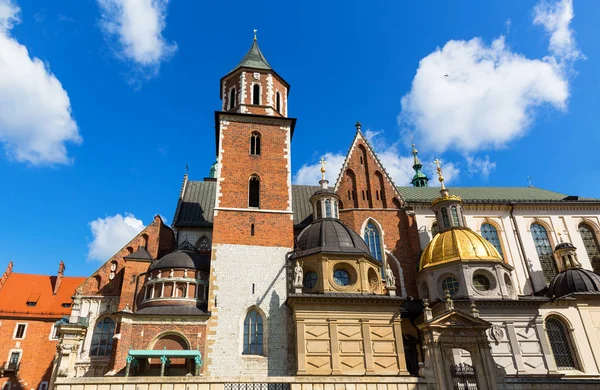 Zamek Katedralny Wawelu Kraków Polska Europejskie Miasteczko Zabytkowymi Budynkami Architektonicznego — Zdjęcie stockowe