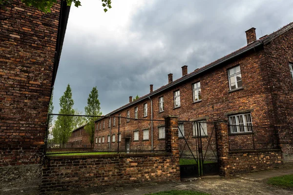 Koszary Niemieckiego Więzienia Auschwitz Birkenau Polska Muzeum Ofiar Nazistowskiego Ludobójstwa — Zdjęcie stockowe