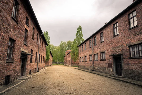 Caserne Pour Prisonniers Camp Concentration Allemand Auschwitz Birkenau Pologne Musée — Photo