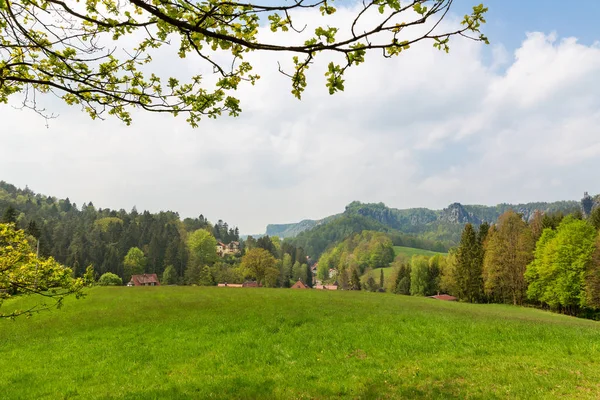 Pohoří Skalnaté Údolí Louky Evropa Příroda Letní Turistika Cestování Slavný — Stock fotografie