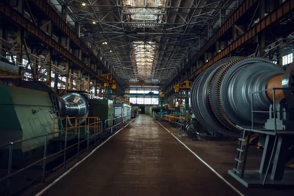 Turbine Fabricage Fabriek Interieur Niemand Elektriciteitscentrales — Stockfoto