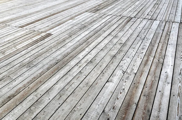 Large Wooden Terrace Made Natural Planks — Stock Photo, Image