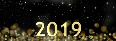 Soyut gece zemin üzerine altın 2019