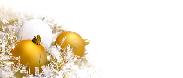 Bolas Navidad Blanco —  Fotos de Stock