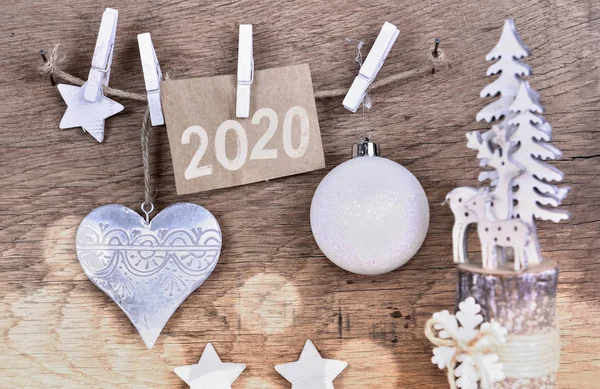 Happy new year 2020 greeting card — Stock Photo, Image