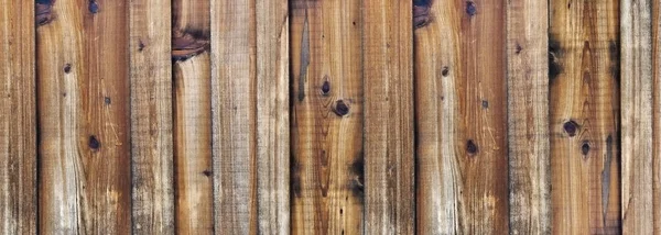 Wall of old timber plank forming a wooden background — Stock Photo, Image