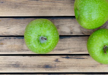 Kırsal ahşap arka planda üst görünüm 