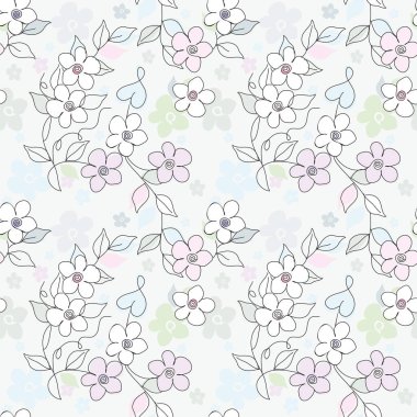 Soyut çiçek pürüzsüz desen arkaplanı