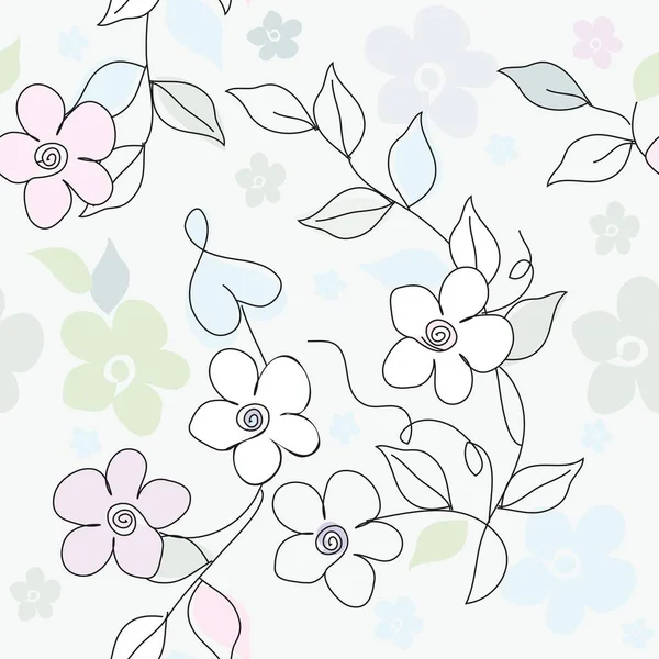 Abstract Flower Seamless Pattern Background — Stock Photo, Image