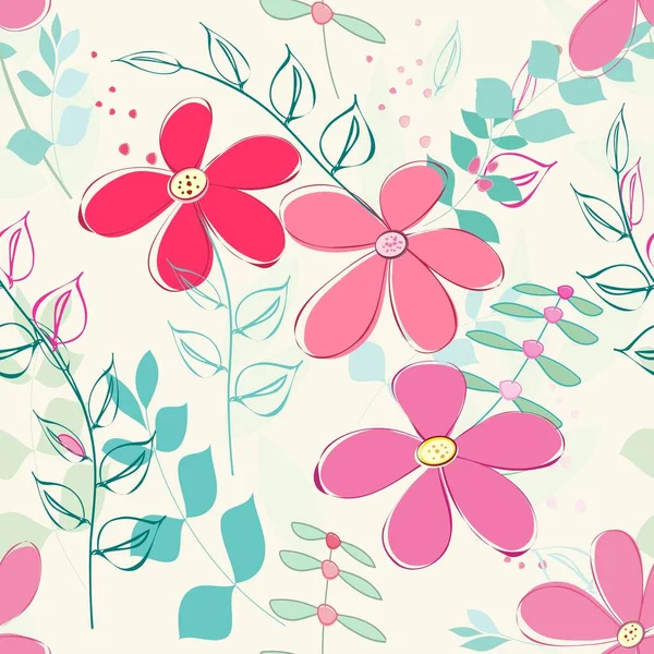 Abstract Flower Seamless Pattern Background — Stock Photo, Image