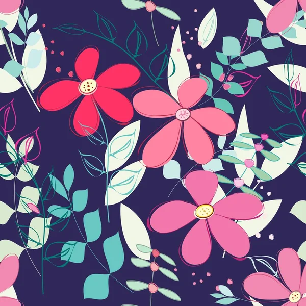 Abstract Flower Seamless Pattern Background — Stock Photo, Image