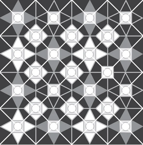 Gray White Geometric Seamless Pattern Abstract Background Vector — Stock Vector