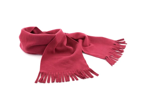 Roter Schal Auf Weißem Hintergrund — Stockfoto