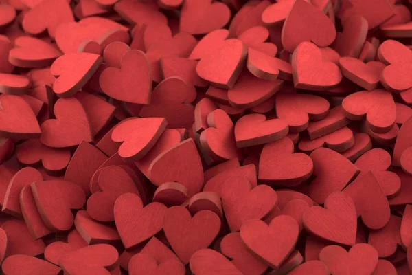 Hundreds Small Red Hearts — Stock Photo, Image