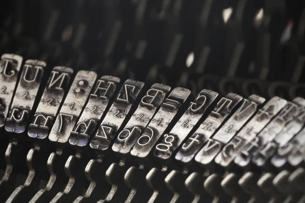 Nahaufnahme Von Alten Schreibmaschinenbriefen — Stockfoto
