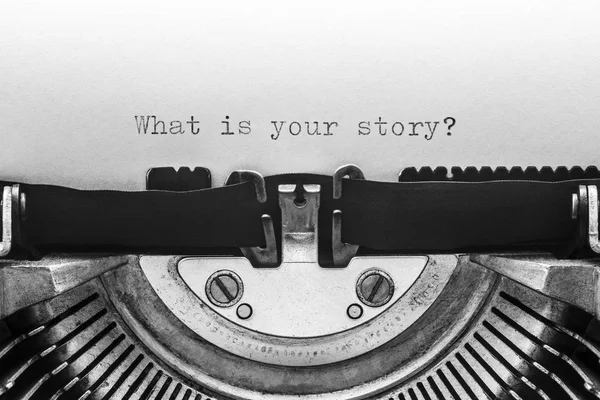 What Your Story Typed Vintage Typewriter — Stock Photo, Image