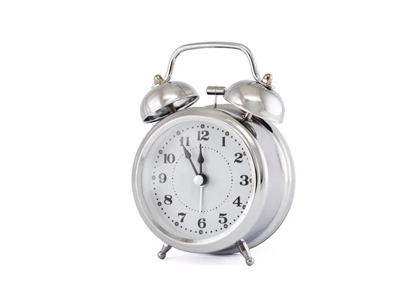 Old Style Alarm Clock Clipping Path White Background — Stock Photo, Image