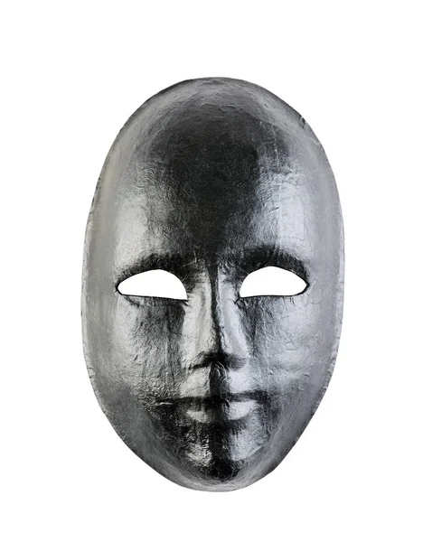 Maschera Nera Isolata Sfondo Bianco — Foto Stock