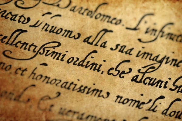 Παλιό Χειρόγραφο Κείμενο Του 16Ου Αιώνα — Φωτογραφία Αρχείου