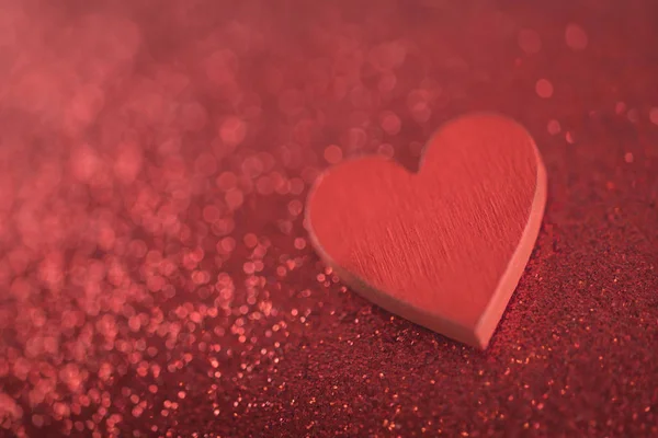 Red Heart Glitter Background Love Concept — Stock Photo, Image