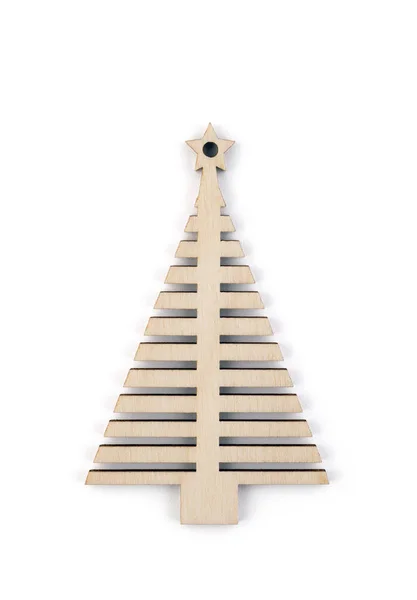 Ξύλινο Σχήμα Χριστουγεννιάτικου Δέντρου Μονοπάτι Κοπής — Φωτογραφία Αρχείου