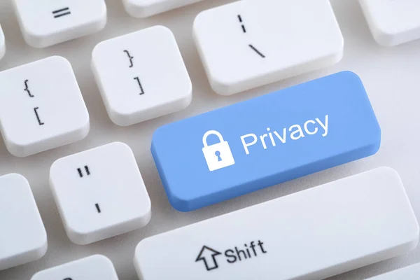 Computer Keyboard Privacy Button — Stock Photo, Image