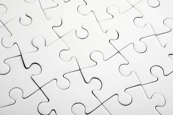 Top View White Jigsaw Puzzle — Stock Photo, Image