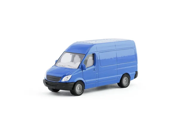 Transport Blue Van Car White Background — Stock Photo, Image