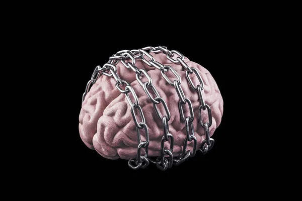 Human Brain Chain Free Your Mind Concept — Stock Photo, Image