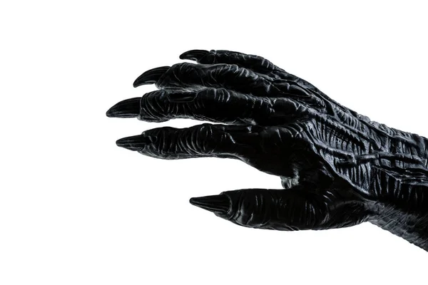 Griezelige Monster Hand Geïsoleerd Witte Achtergrond Met Clipping Pad — Stockfoto