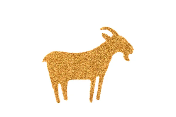 Capra Oro Fatta Glitter — Foto Stock