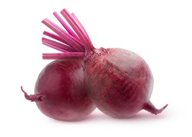 İzole sebze. Kırpma yolu ile beyaz arka plan üzerinde izole iki tüm çiğ beetroots