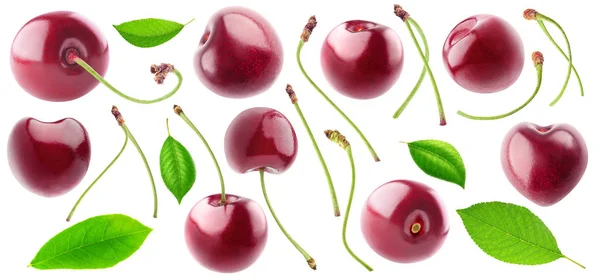 Isolated cherries collection — Stock Photo, Image