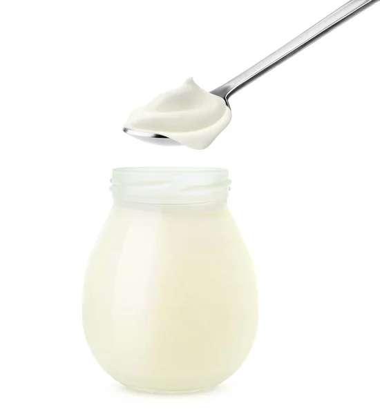 Isolated natural yogurt — Stock Photo, Image