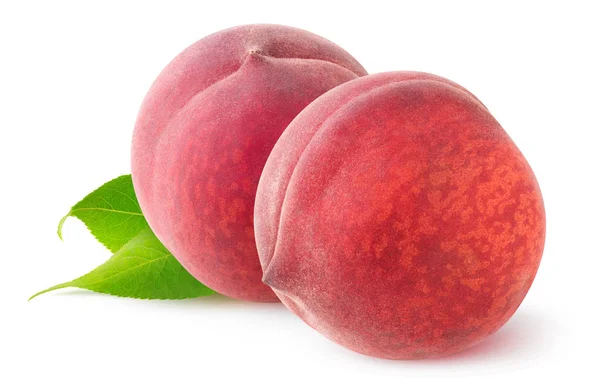 Изолированные персики — стоковое фото