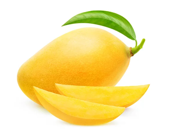 Mango galben izolat — Fotografie, imagine de stoc