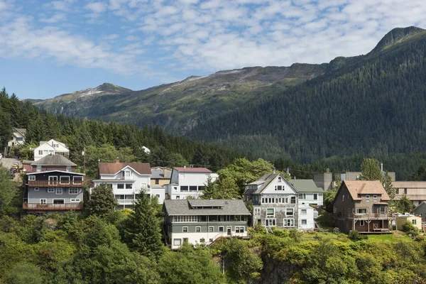 Une Partie Maison Flanc Colline Ketchikan — Photo